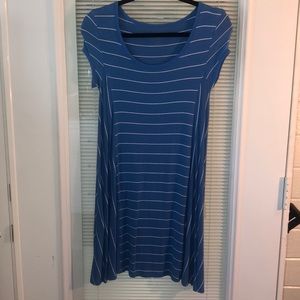 Blue striped soft comfy dress